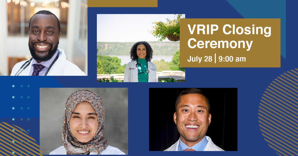 Headshots of four of the eight summer VRIP interns.