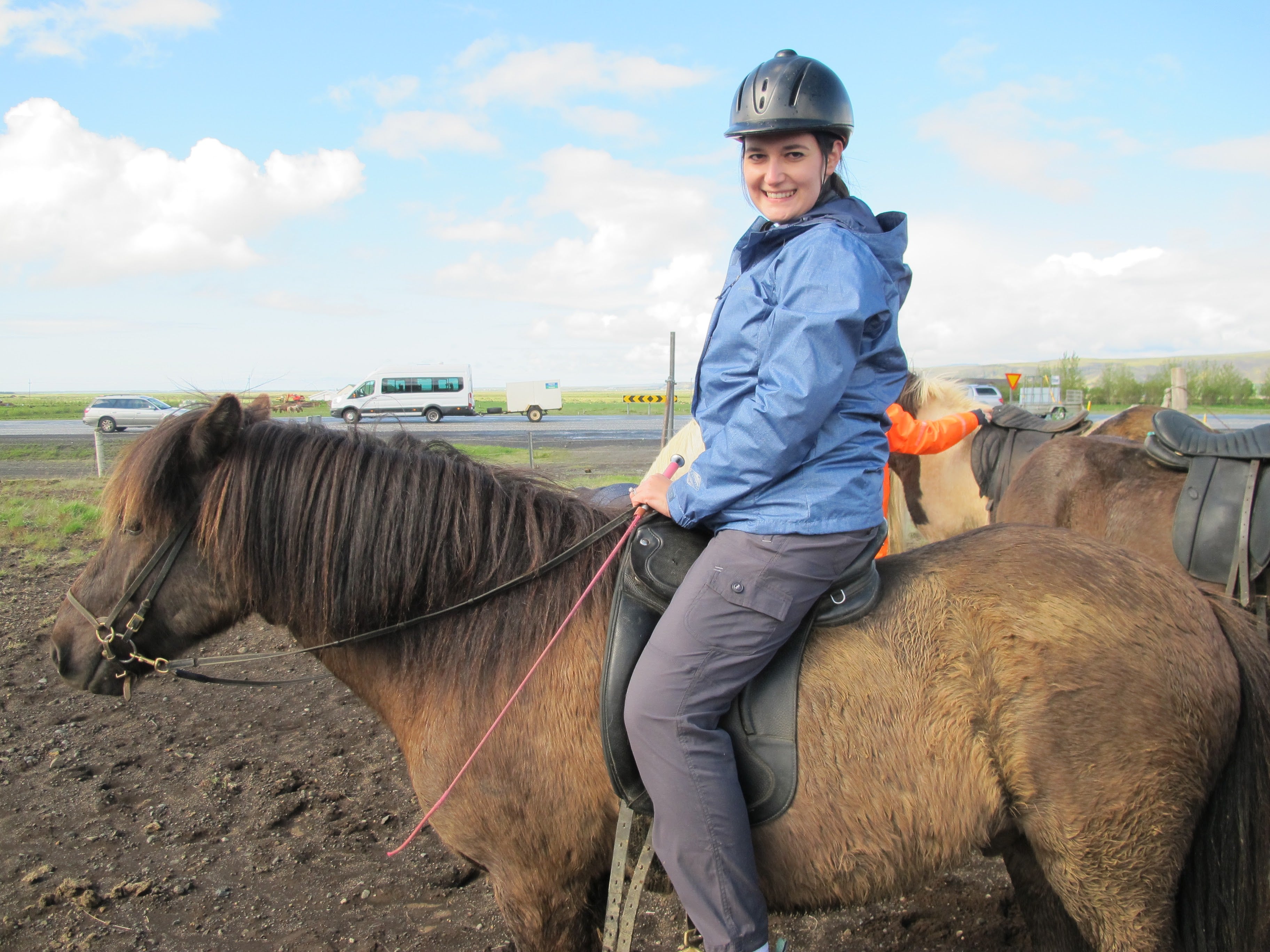 Anna Modest horseback riding.