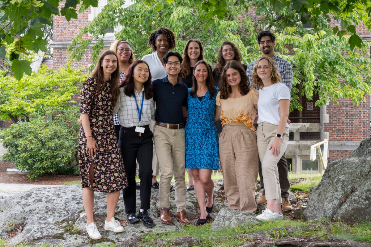 Courtney Beard with her her lab co-workers.